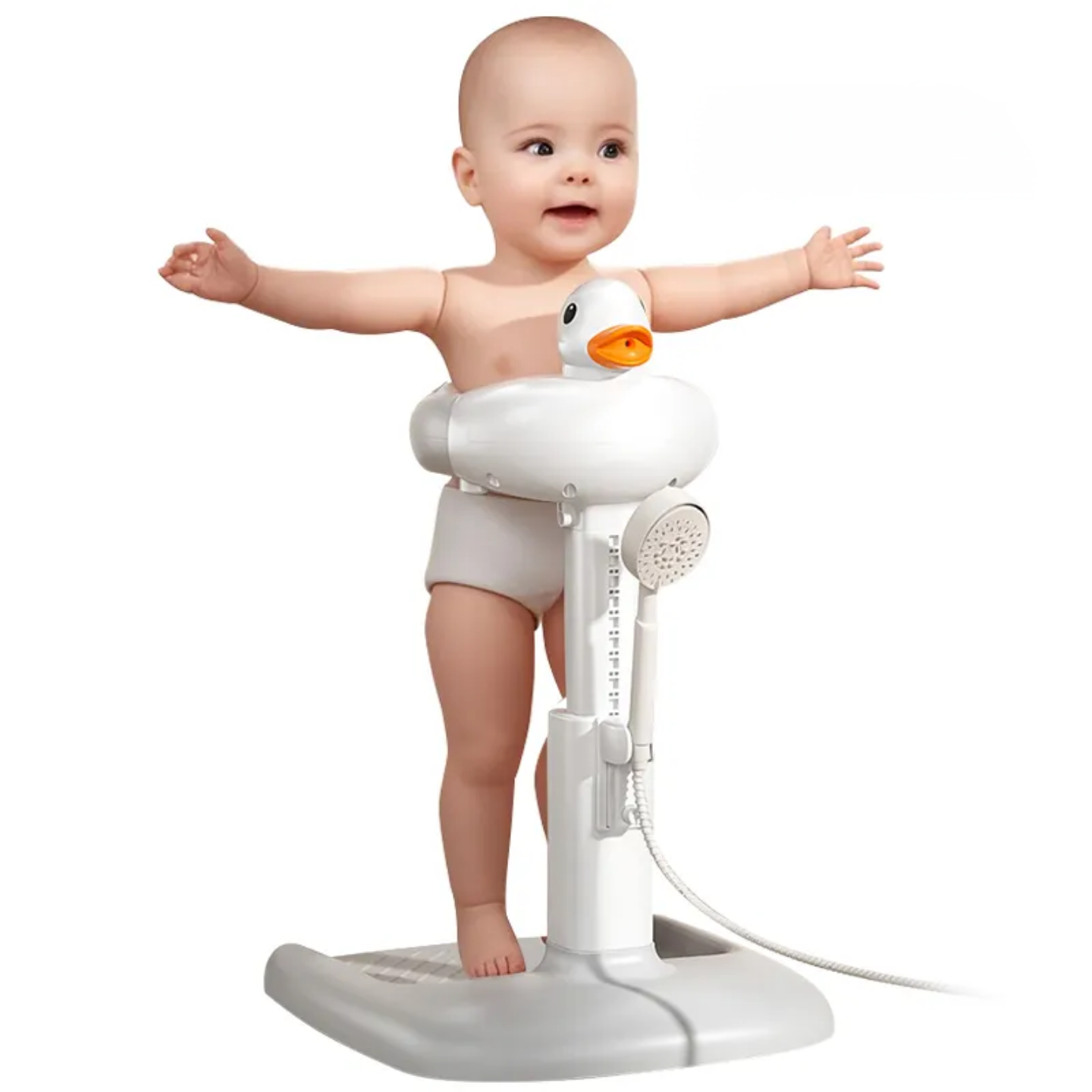 Baby Anti-Slip Standing Bath and Butt Washing Shower Support Stand - Adjustable Height, Foldable Design