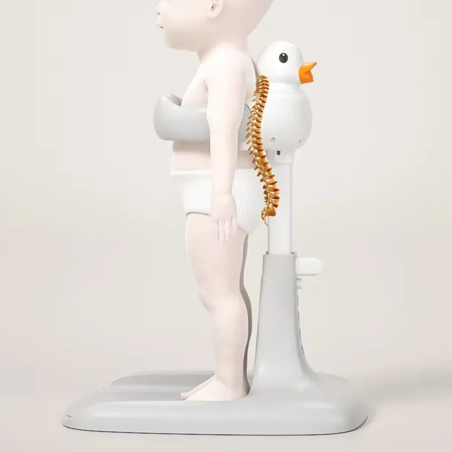 Baby Anti-Slip Standing Bath and Butt Washing Shower Support Stand - Adjustable Height, Foldable Design