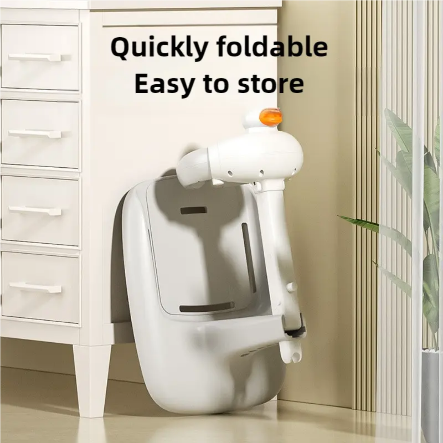 Baby Anti-Slip Standing Bath and Butt Washing Shower Support Stand - Adjustable Height, Foldable Design