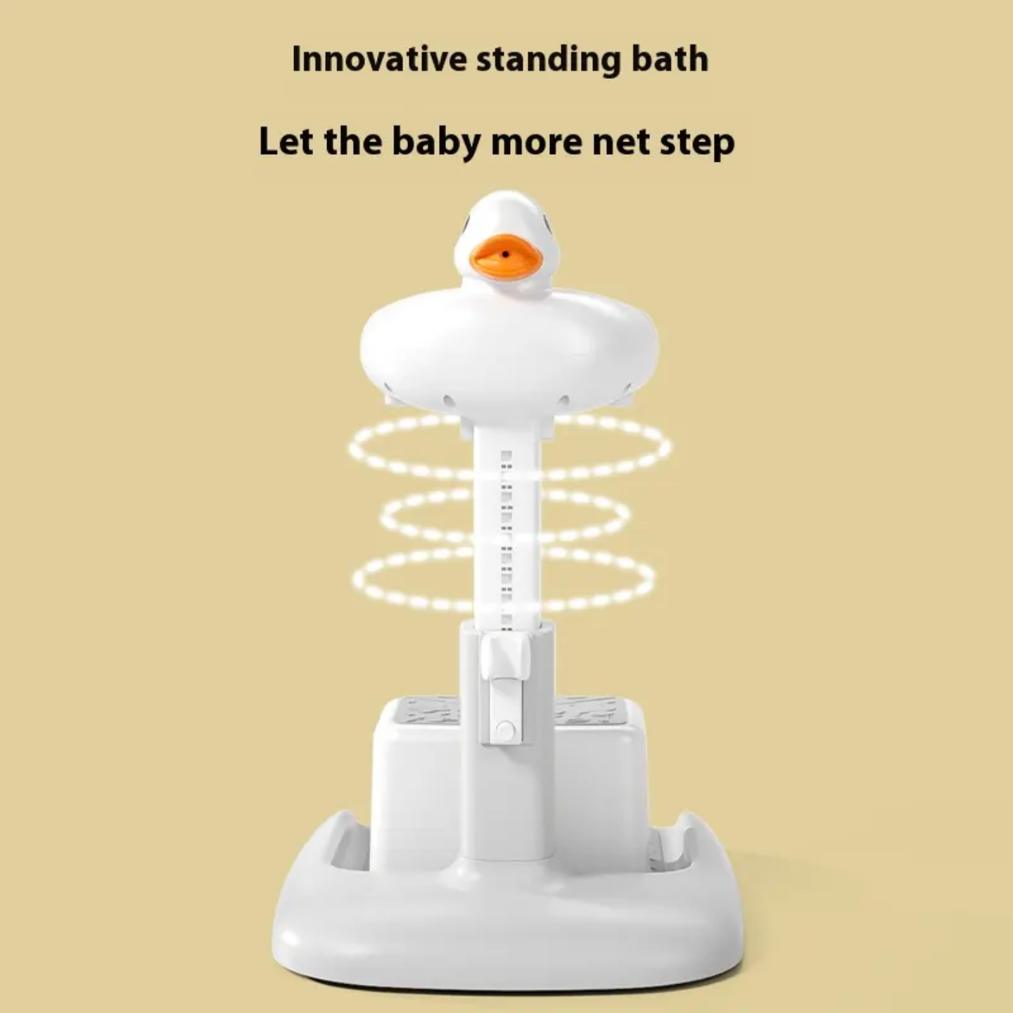 Baby Anti-Slip Standing Bath and Butt Washing Shower Support Stand - Adjustable Height, Foldable Design