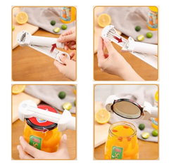 Retractable Bottle, Can, Jar Lid Opener - Multi-purpose 3 in 1 Kitchen Tool