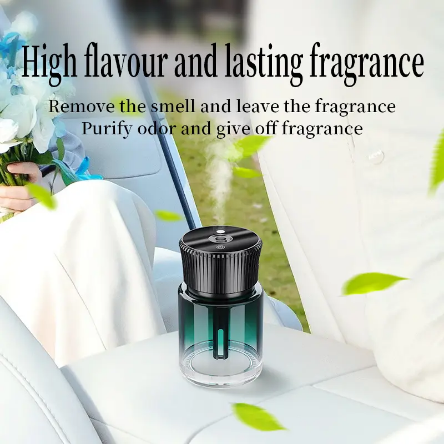 Rechargeable Car Aromatherapy Diffuser/ Humidifier with Star Projection - 160ml Large Capacity, 0 Alcohol
