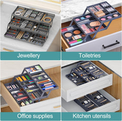 3-Layer Expandable Drawer Organizer Box - Expandable, Multi-purpose for Jewelry,  Office,  Kitchen, Tools etc
