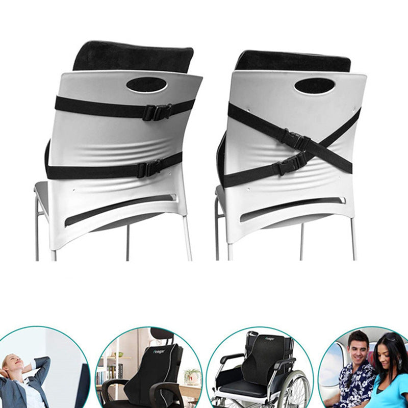 High Quality Slow Rebound Back Cushion Memory Foam Lumbar Support Pillow for Office Chair Back