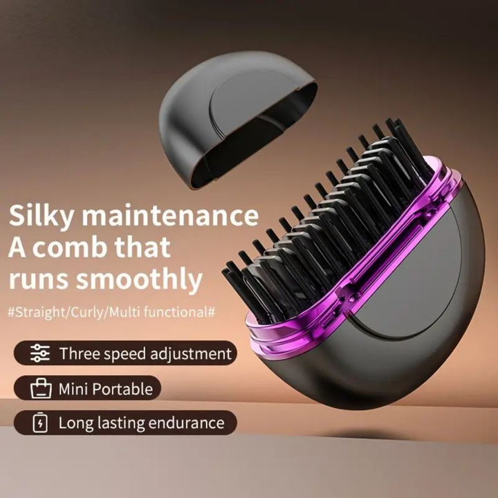 Wireless Unisex Hair/Beard Straightening Comb - 3 Temperature Control, Compact Travel Essential