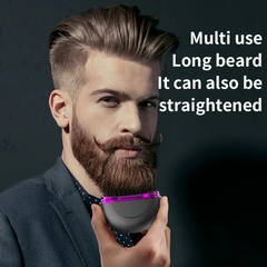 Wireless Unisex Hair/Beard Straightening Comb - 3 Temperature Control, Compact Travel Essential