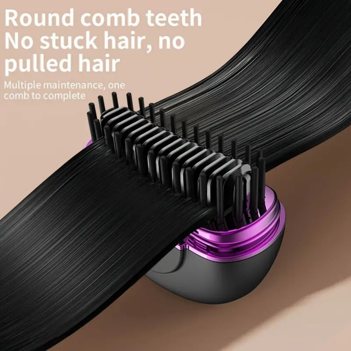 Wireless Unisex Hair/Beard Straightening Comb - 3 Temperature Control, Compact Travel Essential
