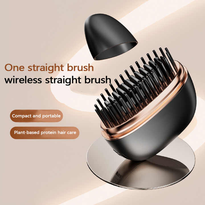 Wireless Unisex Hair/Beard Straightening Comb - 3 Temperature Control, Compact Travel Essential