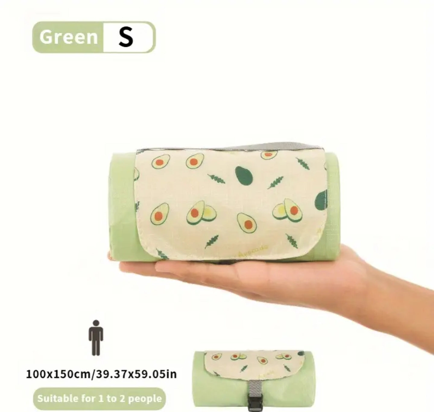 6 in 1 Multi-purpose Mini Pocket-sized Beach/Picnic Mat with 4 Built-in Corner Steel Nails