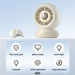 4 in 1 Octopus Stroller Fan with 4 speeds - Mini Night Light, Phone Holder, Auto Oscillating, Detachable