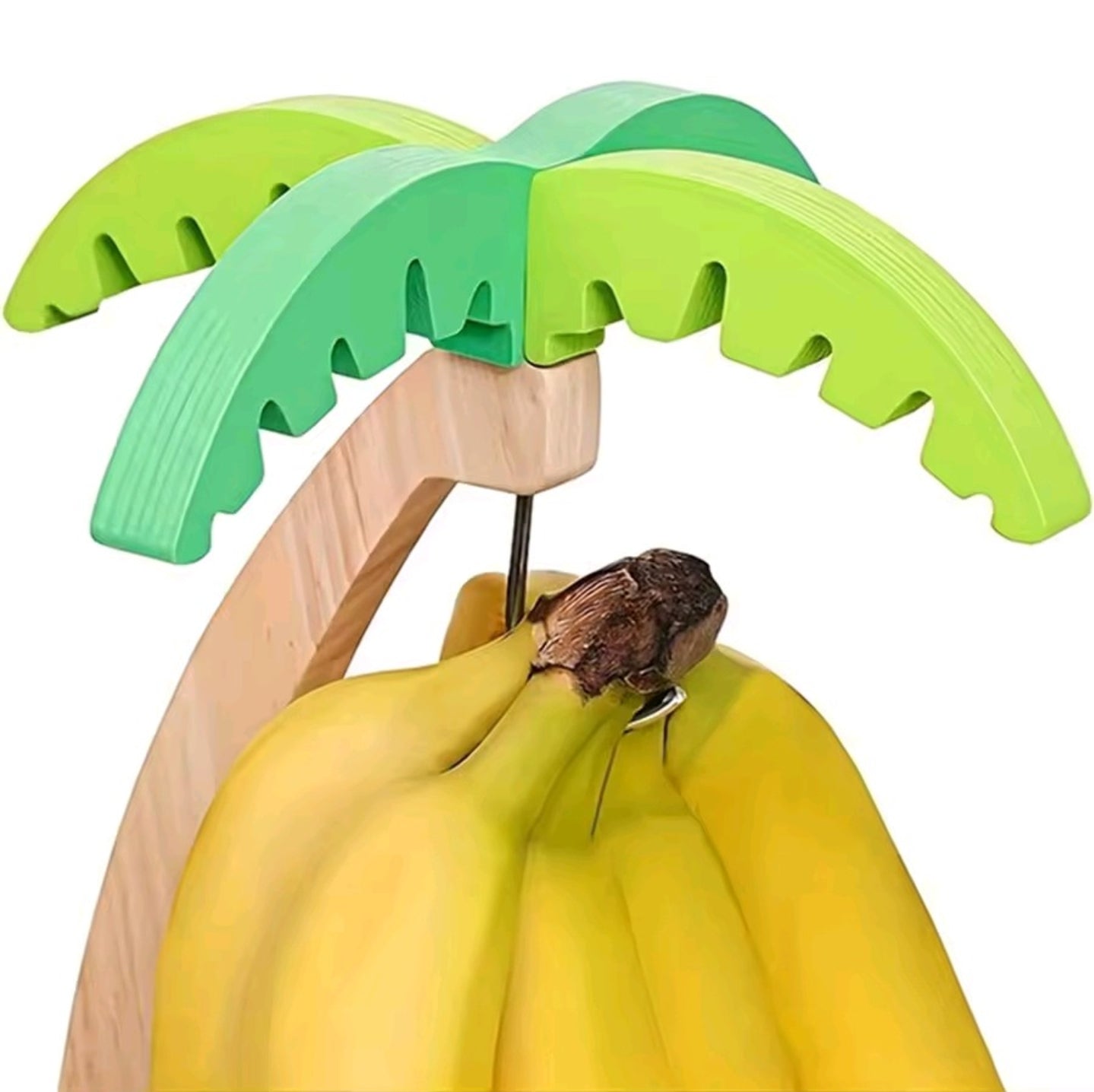 Decorative Wooden Palm Tree Banana/Grapes Hanger - Space Saving, Food Preserver, Durable