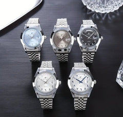 Classic Quartz Arabic Numerals Dial Men's Stainless Steel Watch