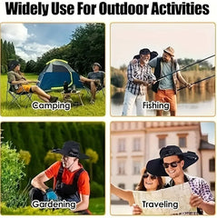 Solar Powered Unisex Fan Hat - 2 Built-in Fans, 6-9 hours Long Battery Life, Strong Wind Power
