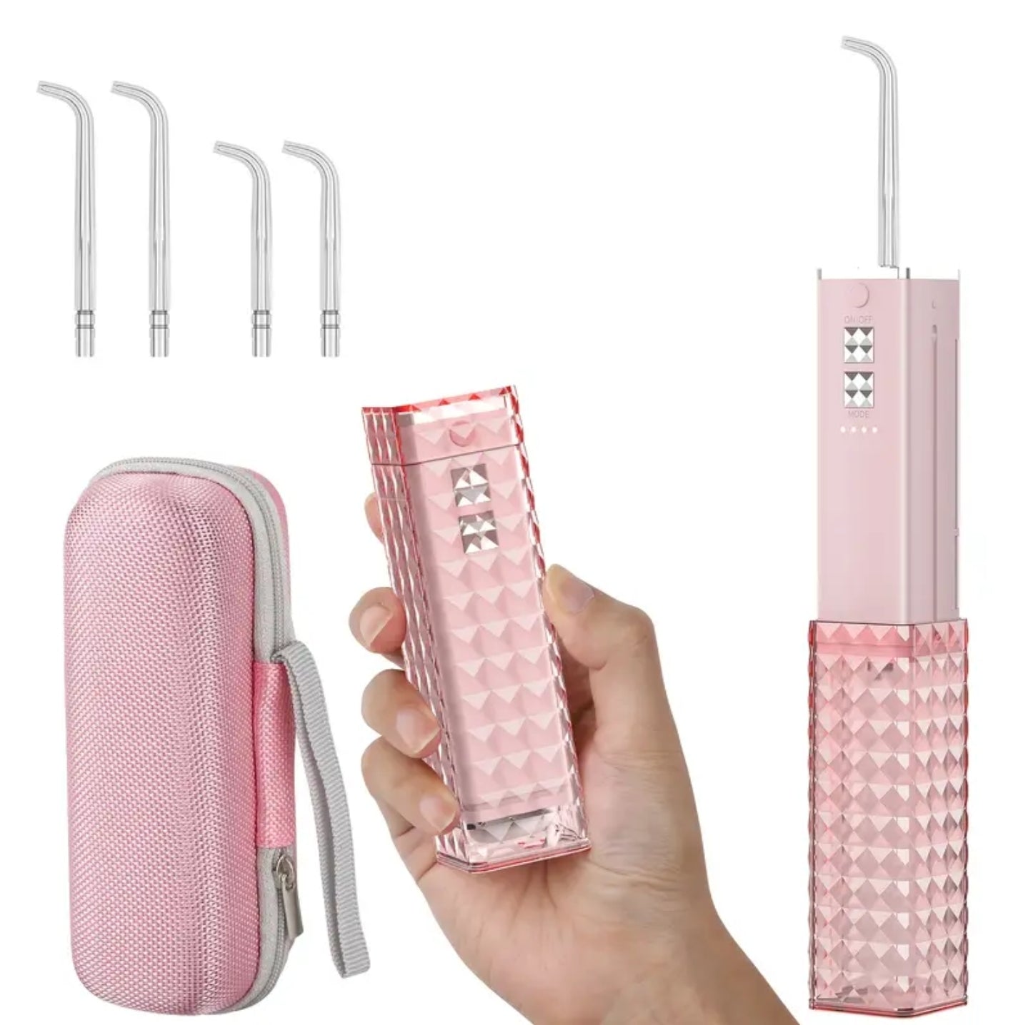 World's Smallest Portable Dental Oral Irrigator/Flosser with 4 Modes - Waterproof, 20 days battery