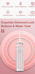 World's Smallest Portable Dental Oral Irrigator/Flosser with 4 Modes - Waterproof, 20 days battery