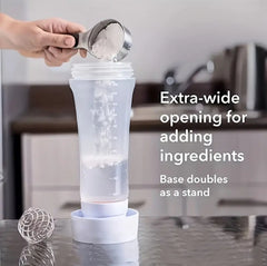 Multi Use Pancake Batter Dispenser with Stir Ball & Wire Wisk - Baking Essential for Cupcakes, Muffins, Crepes etc