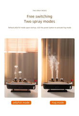 Jellyfish Aroma Diffuser with Remote Control - 7-color LED Romantic Lights, Decoration Ship Model Humidifier