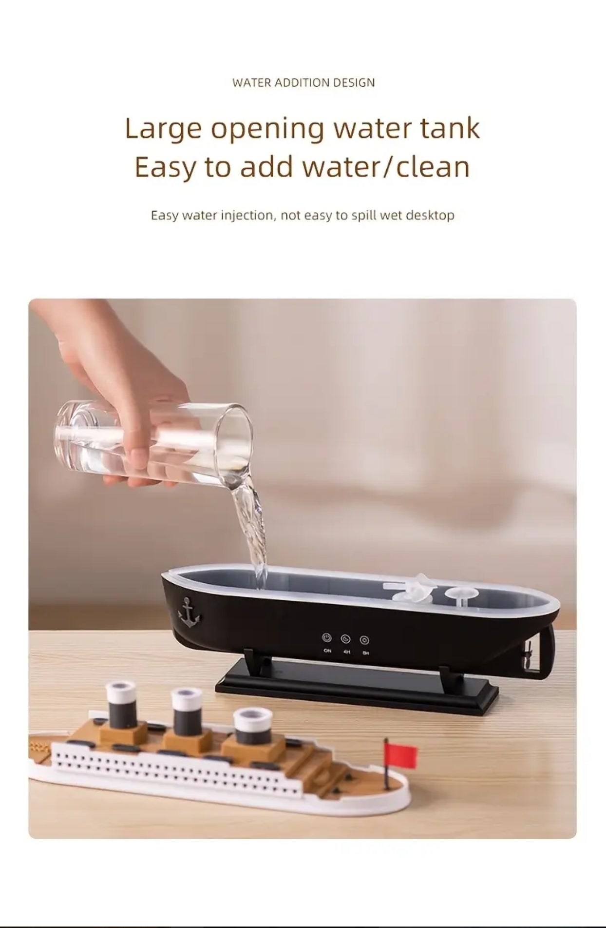Jellyfish Aroma Diffuser with Remote Control - 7-color LED Romantic Lights, Decoration Ship Model Humidifier