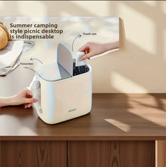 2025 Multi-Functional 2 in 1 Tissue Box with Trash Can - For Kitchen, Bedroom, Office, Bathroom, Camping etc