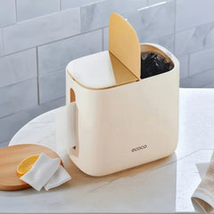 2025 Multi-Functional 2 in 1 Tissue Box with Trash Can - For Kitchen, Bedroom, Office, Bathroom, Camping etc