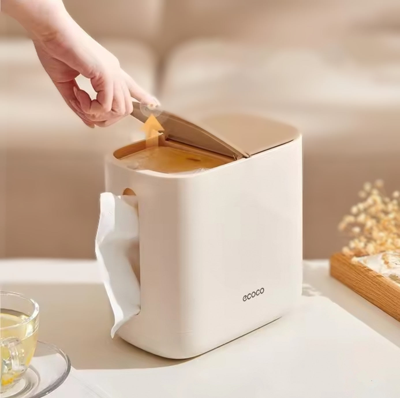 2025 Multi-Functional 2 in 1 Tissue Box with Trash Can - For Kitchen, Bedroom, Office, Bathroom, Camping etc