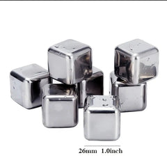 8pcs Reusable Stainless Steel Ice Cubes – Quick Freeze