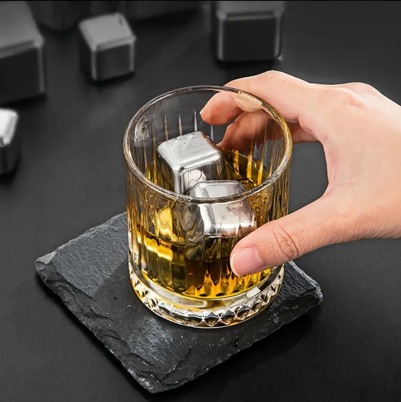8pcs Reusable Stainless Steel Ice Cubes – Quick Freeze