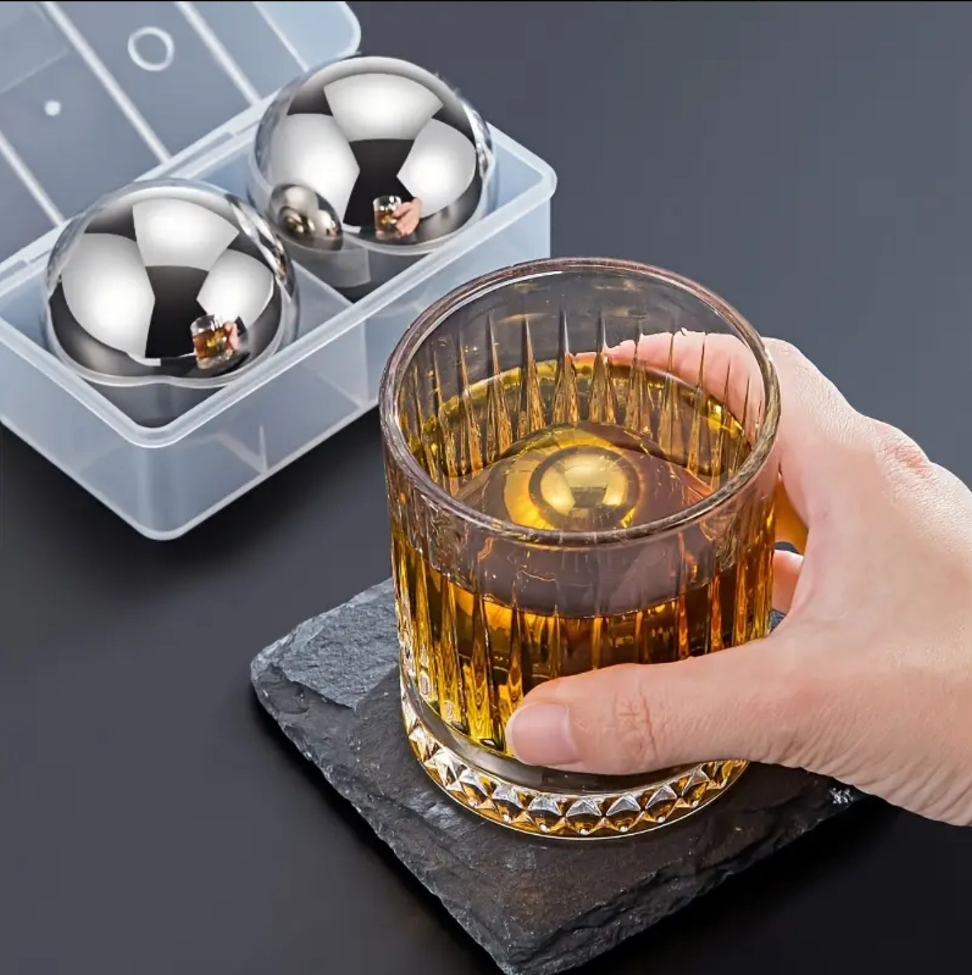 8pcs Reusable Stainless Steel Ice Cubes – Quick Freeze