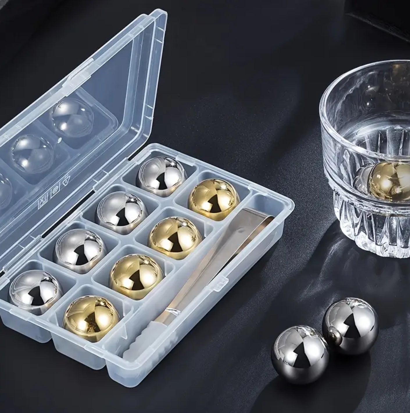 8pcs Reusable Stainless Steel Ice Cubes – Quick Freeze