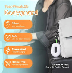 Portable Air Purifier Pendant Charm - USB Rechargeable, Ionizer Bag Charm, Pendant, Car Accessory