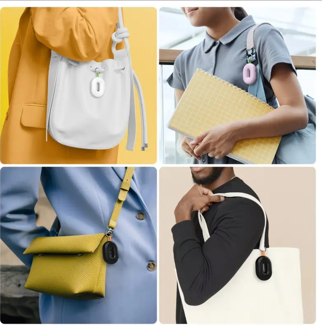 Portable Air Purifier Pendant Charm - USB Rechargeable, Ionizer Bag Charm, Pendant, Car Accessory