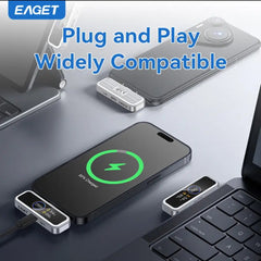 Next-Gen 128/256 GB Fast Type C Flash Drive with Intelligent Digital Display - APP Based Encryption, One-Click Backup,