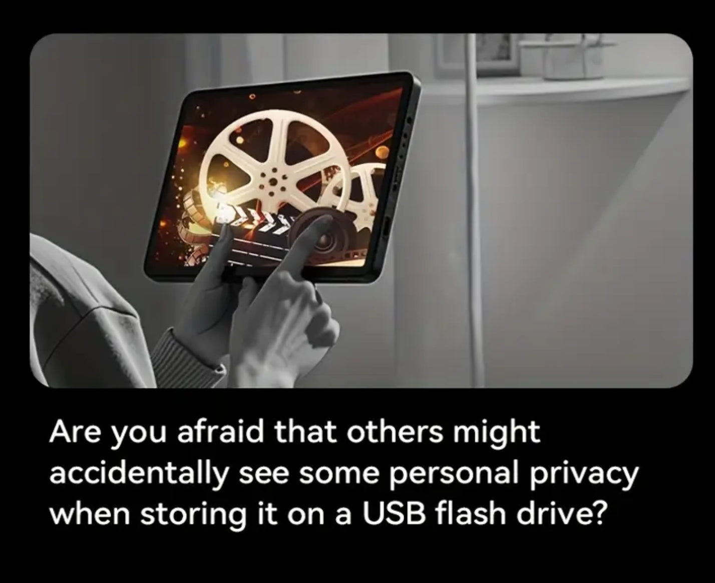 Next-Gen 128/256 GB Fast Type C Flash Drive with Intelligent Digital Display - APP Based Encryption, One-Click Backup,