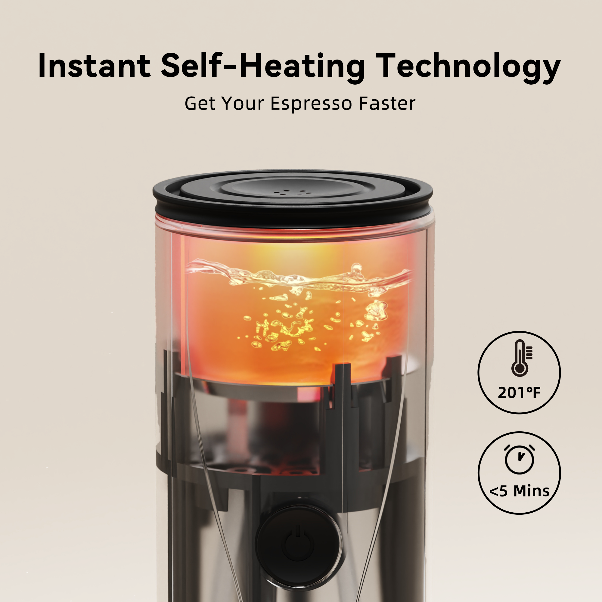 Portable Coffee Maker With Auto Heating